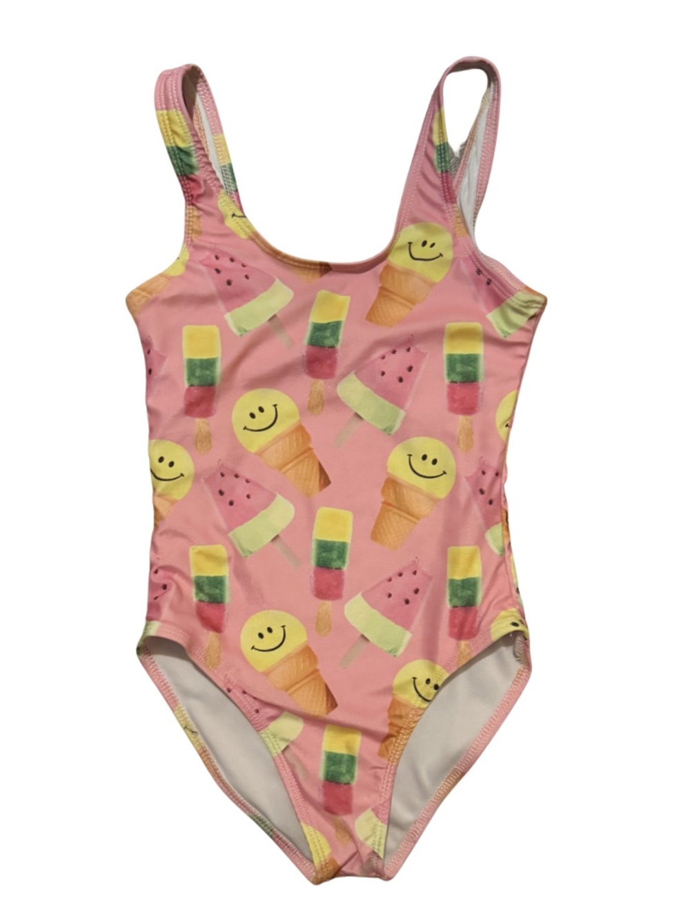 Lola + the boys pink ice pop bathing suit girls size 8 in EUC summer vibes